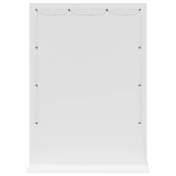 Kosmetikspiegel Weiß Holz, Spiegel, Glas 70 x 50 x 18 cm Spiegel