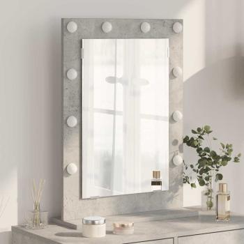 ARDEBO.de - Kosmetikspiegel Beton grau 70 x 50 x 18 cm Spiegel