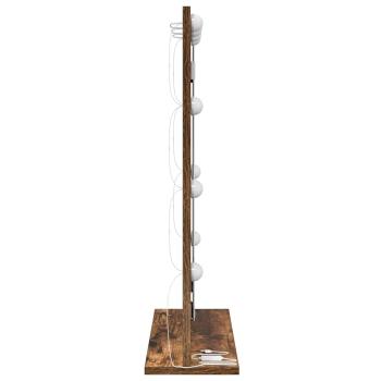 Waschspiegel Geräucherte Eiche Holz, Glas 70 x 50 x 18 cm Spiegel