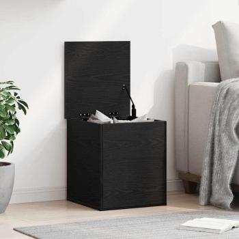 ARDEBO.de - Aufbewahrungsbox Schwarz Eiche 40x42x46 cm aus Holzwerkstoff