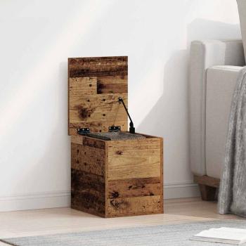 ARDEBO.de - Aufbewahrungsbox mit Deckel Alte Holz 30x35x35 cm Ingenieurholz