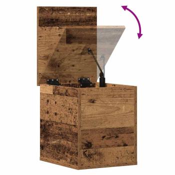 Aufbewahrungsbox mit Deckel Alte Holz 30x35x35 cm Ingenieurholz