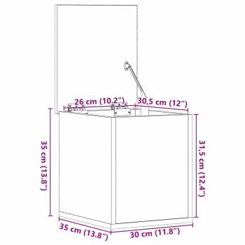 Aufbewahrungsbox Artisan Eiche 30x35x35 cm Holzwerkstoff