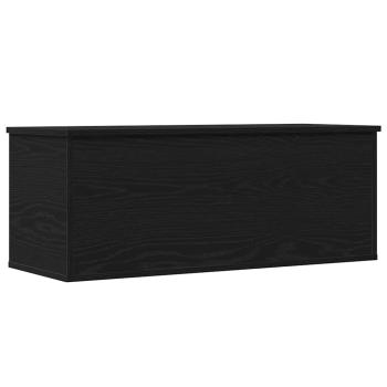 Aufbewahrungsbox in Schwarz Eiche 90x35x35 cm aus Holzwerkstoff