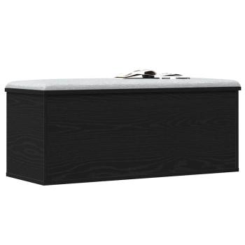 Aufbewahrungsbox in Schwarz Eiche 90x35x35 cm aus Holzwerkstoff