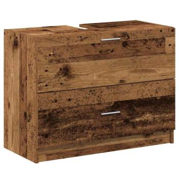 Waschbeckenunterschrank Altholz 78x37x59 cm Holz