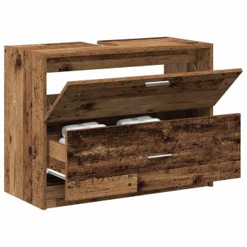 Waschbeckenunterschrank Altholz 78x37x59 cm Holz