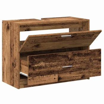 Waschbeckenunterschrank Altholz 78x37x59 cm Holz
