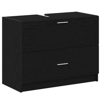 Waschtischschrank Schwarze Eiche Holzwerkstoff 78 x 37 x 59 cm