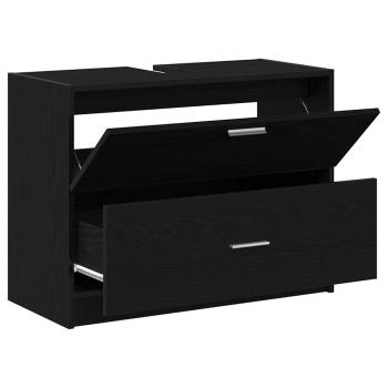 Waschtischschrank Schwarze Eiche Holzwerkstoff 78 x 37 x 59 cm