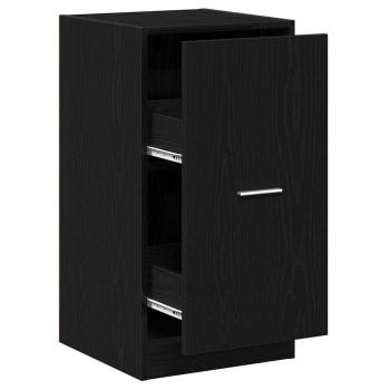 Apotheker Schrank Schwarz Eiche Holzwerkstoff 40 x 41 x 77,5 cm