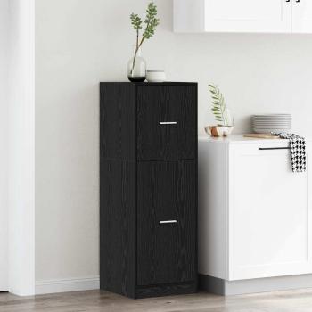 ARDEBO.de - Apotheker Schrank Schwarz Eiche Holz 40 x 41 x 118 cm