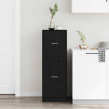 Apotheker Schrank Schwarz Eiche Holz 40 x 41 x 118 cm