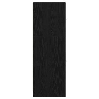 Apotheker Schrank Schwarz Eiche Holz 40 x 41 x 118 cm