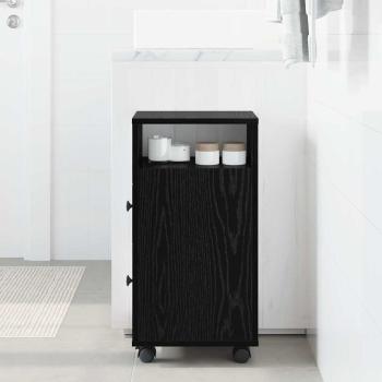ARDEBO.de - Schmaler Badezimmerschrank Schwarze Eiche Holzwerkstoff