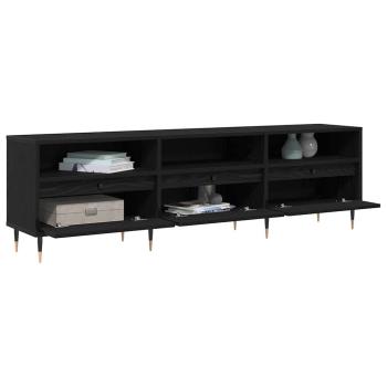 TV Schrank Schwarz Eiche 150x30x44,5 cm Holzwerkstoff
