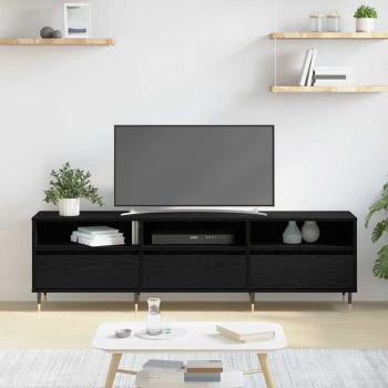TV Schrank Schwarz Eiche 150x30x44,5 cm Holzwerkstoff