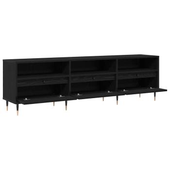 TV Schrank Schwarz Eiche 150x30x44,5 cm Holzwerkstoff