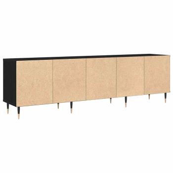 TV Schrank Schwarz Eiche 150x30x44,5 cm Holzwerkstoff