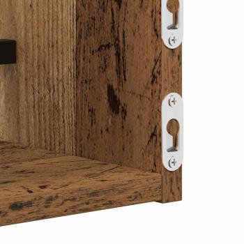 Wandregale Set aus 2 Altes Holz Holz, Metall Wandmontage