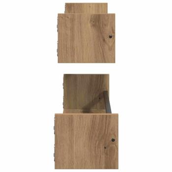Wandregale 2 Stück Artisan Eiche 80x16x14 cm Spanplatte