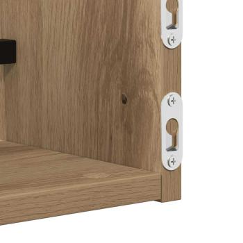 Wandregale 2 Stück Artisan Eiche 80x16x14 cm Spanplatte