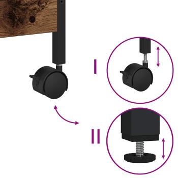 Küchenwagen Alte Holz 50x30x70 cm Holzwerkstoff