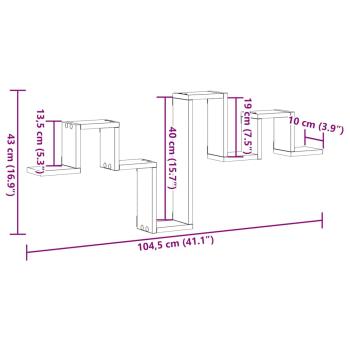 Wandregale & Regalböden Altholz Holz Groß Wandregale Rechteckig