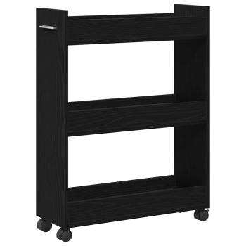 Rollcontainer Schwarze Eiche 60x22x79 cm Holzwerkstoff