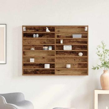 Vitrine Cabinet Alte Holz 100x8,5x75 cm Ingenieurholz