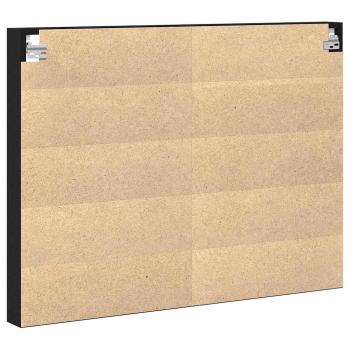 Vitrine Schrank Schwarz Eiche 100x8,5x75 cm Holzwerkstoff