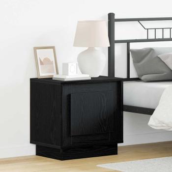 ARDEBO.de - Nachttische Set aus 2 Schwarze Eiche Holzwerkstoff