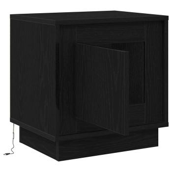 Nachttische Set aus 2 Schwarze Eiche Holzwerkstoff