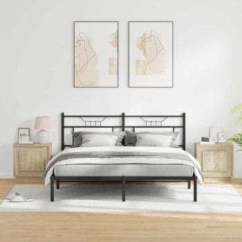 Nachttische 2er Set Sonoma Eiche Holzwerkstoff 44 x 34,5 x 45 cm