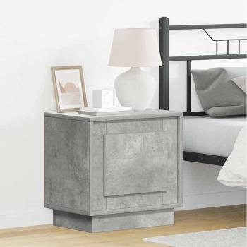 ARDEBO.de - Nachttische Set aus 2 Beton Grau Holzwerkstoff 44 x 34.5 x 45 cm