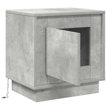Nachttische Set aus 2 Beton Grau Holzwerkstoff 44 x 34.5 x 45 cm