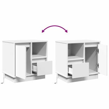 Weiß MDF Mittel Nachttisch Rechteckig Modern Langlebig