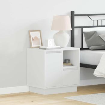 ARDEBO.de - Weiß MDF Mittel Nachttisch Rechteckig Modern Schlank