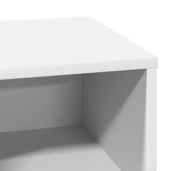 Weiß MDF Mittel Nachttisch Rechteckig Modern Schlank