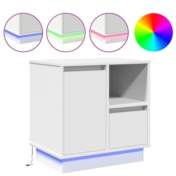 Weiß MDF Mittel Nachttisch Rechteckig Modern Schlank