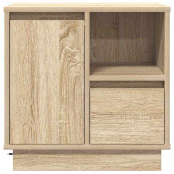 Nachttische mit LED 2 Stück Sonoma Eiche 50x34,5x50 cm