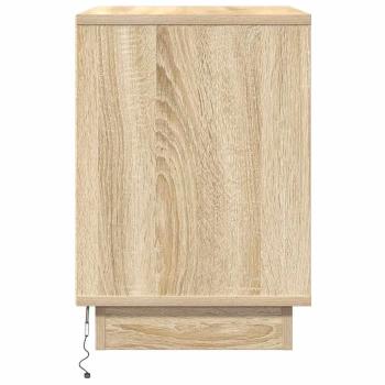 Nachttische mit LED 2 Stück Sonoma Eiche 50x34,5x50 cm