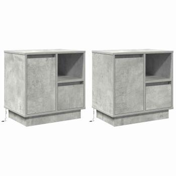 Beton Grau Beton Standard Nachttisch Rechteckig Modern