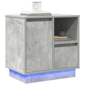 Beton Grau Beton Standard Nachttisch Rechteckig Modern