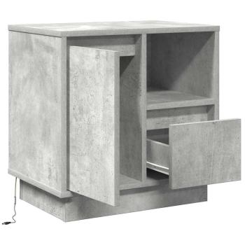 Beton Grau Beton Standard Nachttisch Rechteckig Modern