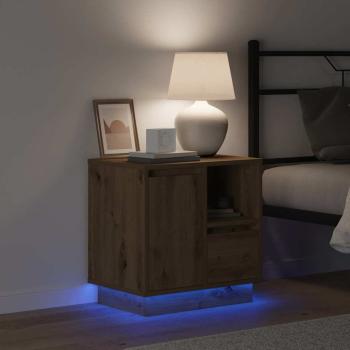 Artisan Eiche MDF mit Eichenfurnier Mittel Nachttisch