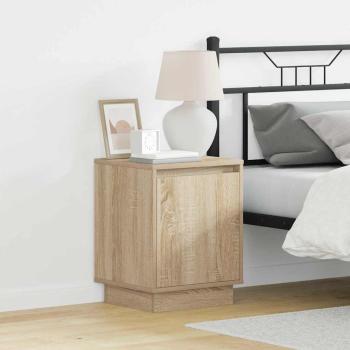 ARDEBO.de - Nachttische Set aus 2 Sonoma Eiche Furnierter Holzwerkstoff