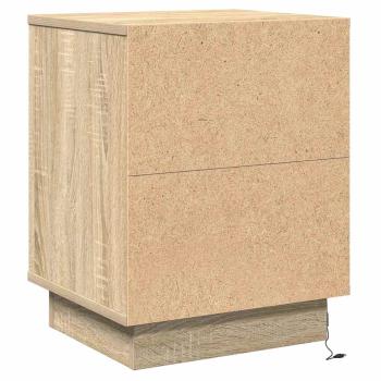 Nachttische Set aus 2 Sonoma Eiche Furnierter Holzwerkstoff