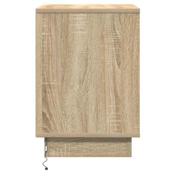 Nachttische Set aus 2 Sonoma Eiche Furnierter Holzwerkstoff