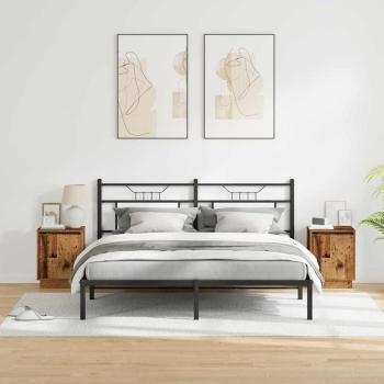 Nachttische Set von 2 Altes Holz Holz 39 x 34,5 x 50 cm